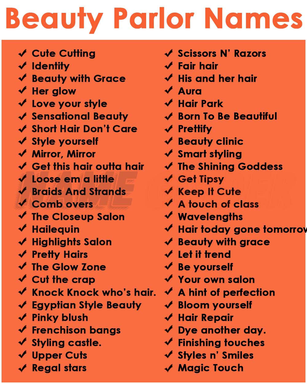 350 Salon Name Ideas And Suggestions Name Guider