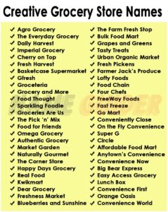 650+ Grocery Store Name Ideas And Suggestions (2025)