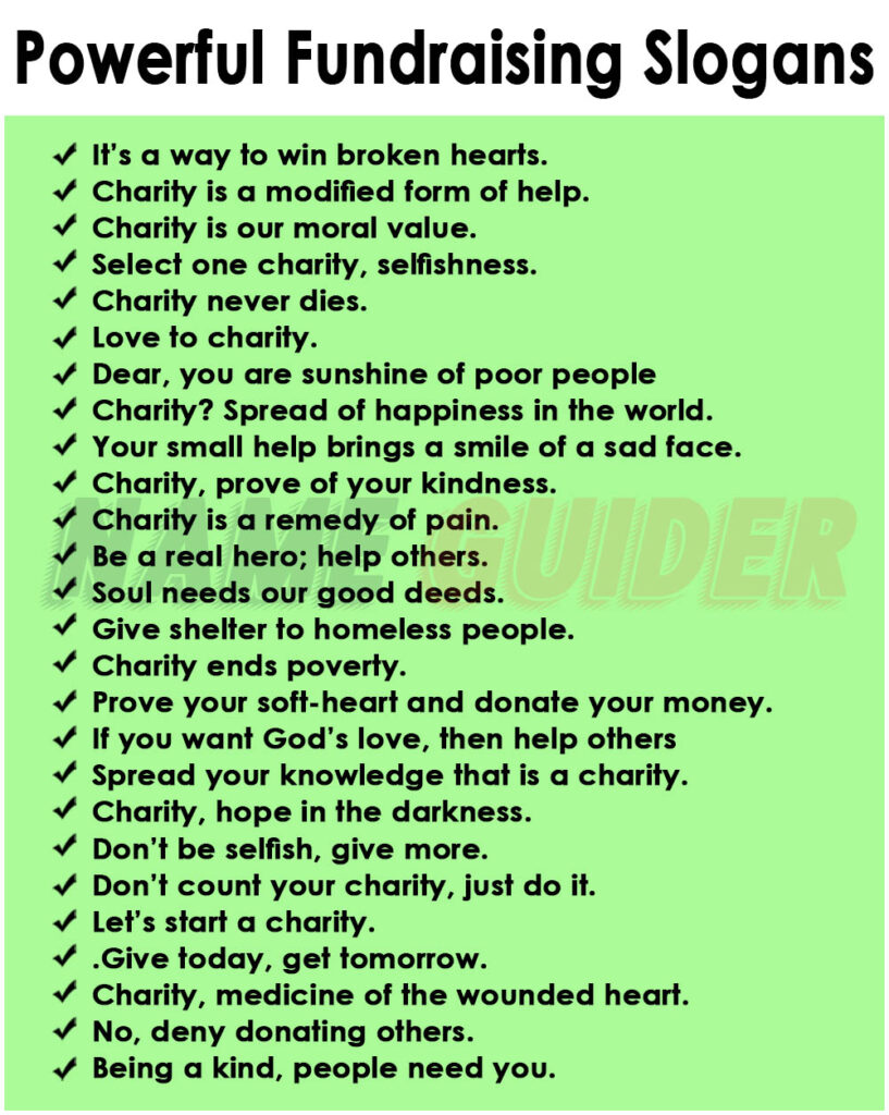 Powerful Fundraising Slogans