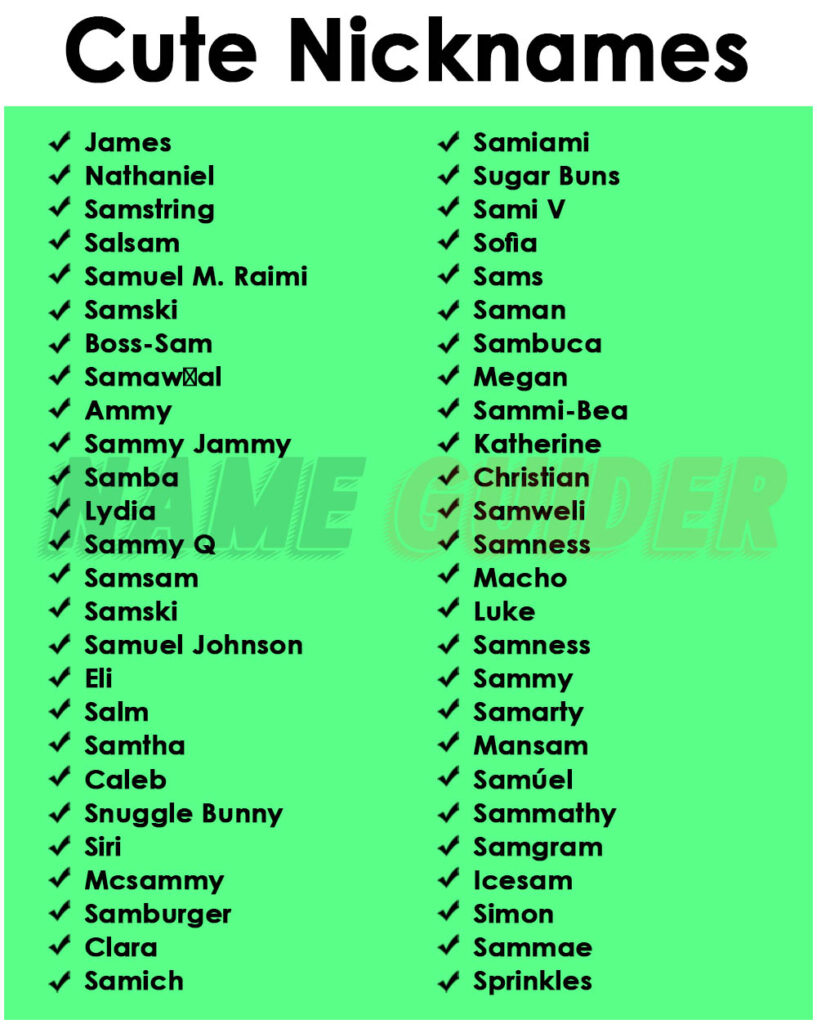 Cute Nicknames