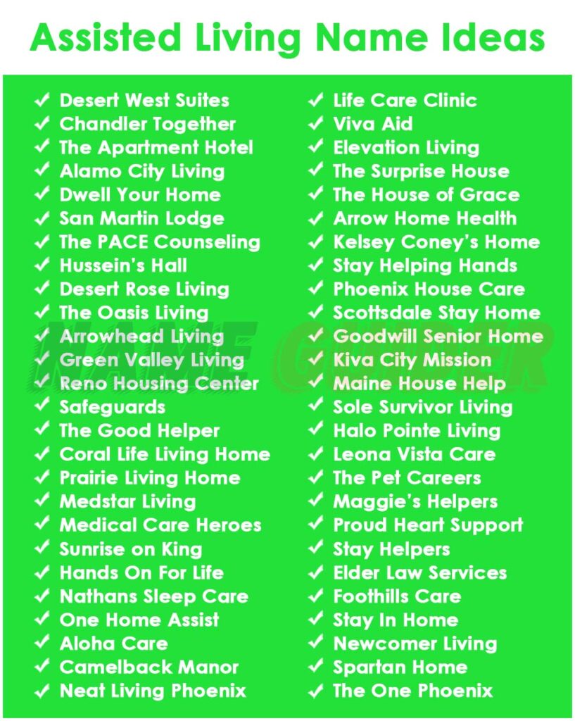 Assisted Living Names Idea