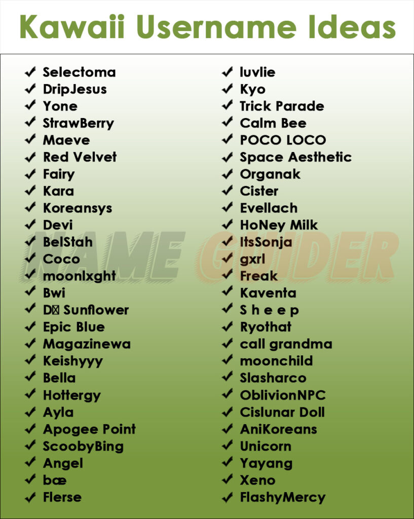 Kawaii Username Idea