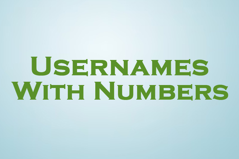 Username With Numbers