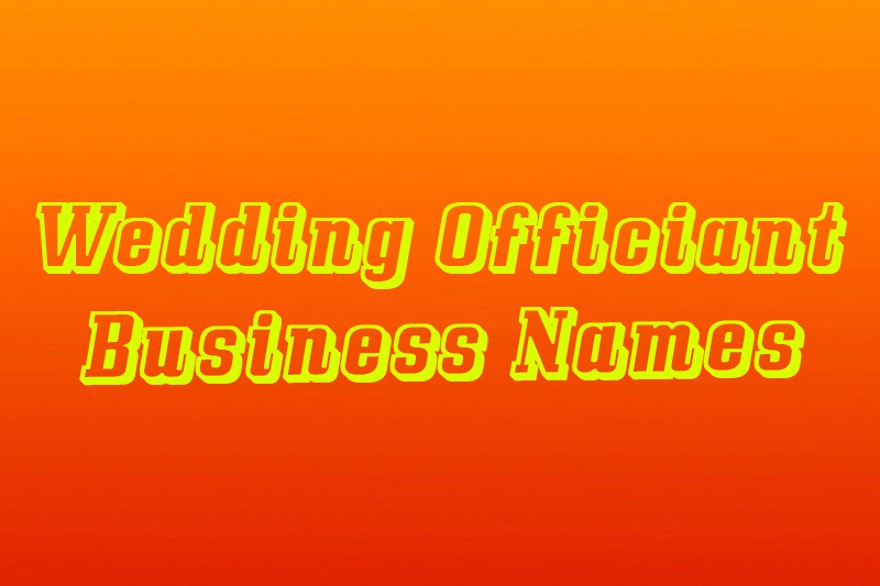 Wedding Officiant Business Name