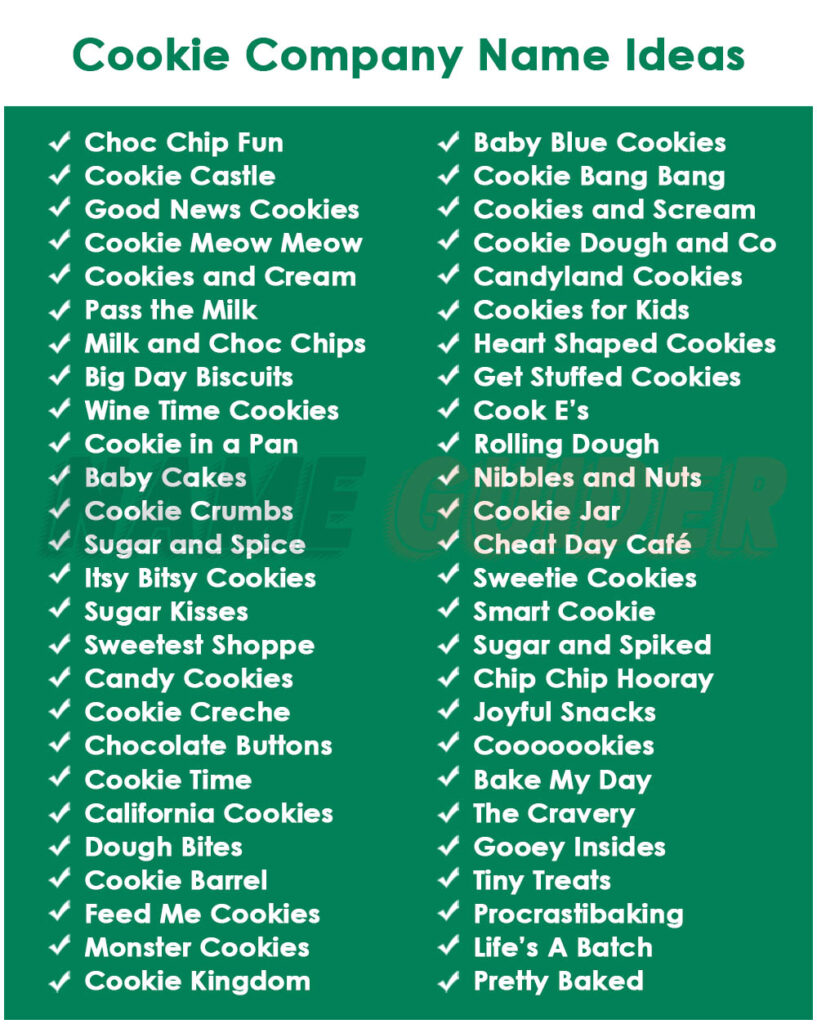 Cookie Company Names Ideas