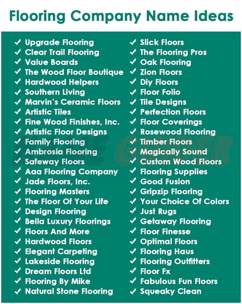 Flooring Company Names Ideas