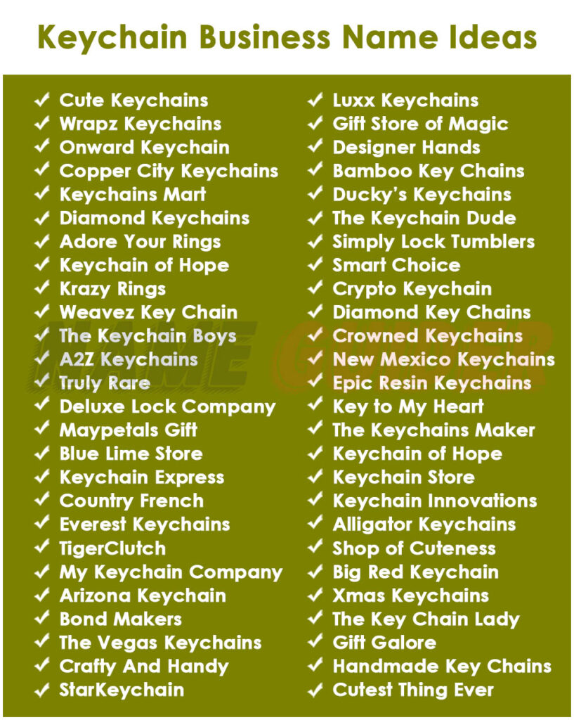 Keychain Business Names Ideas