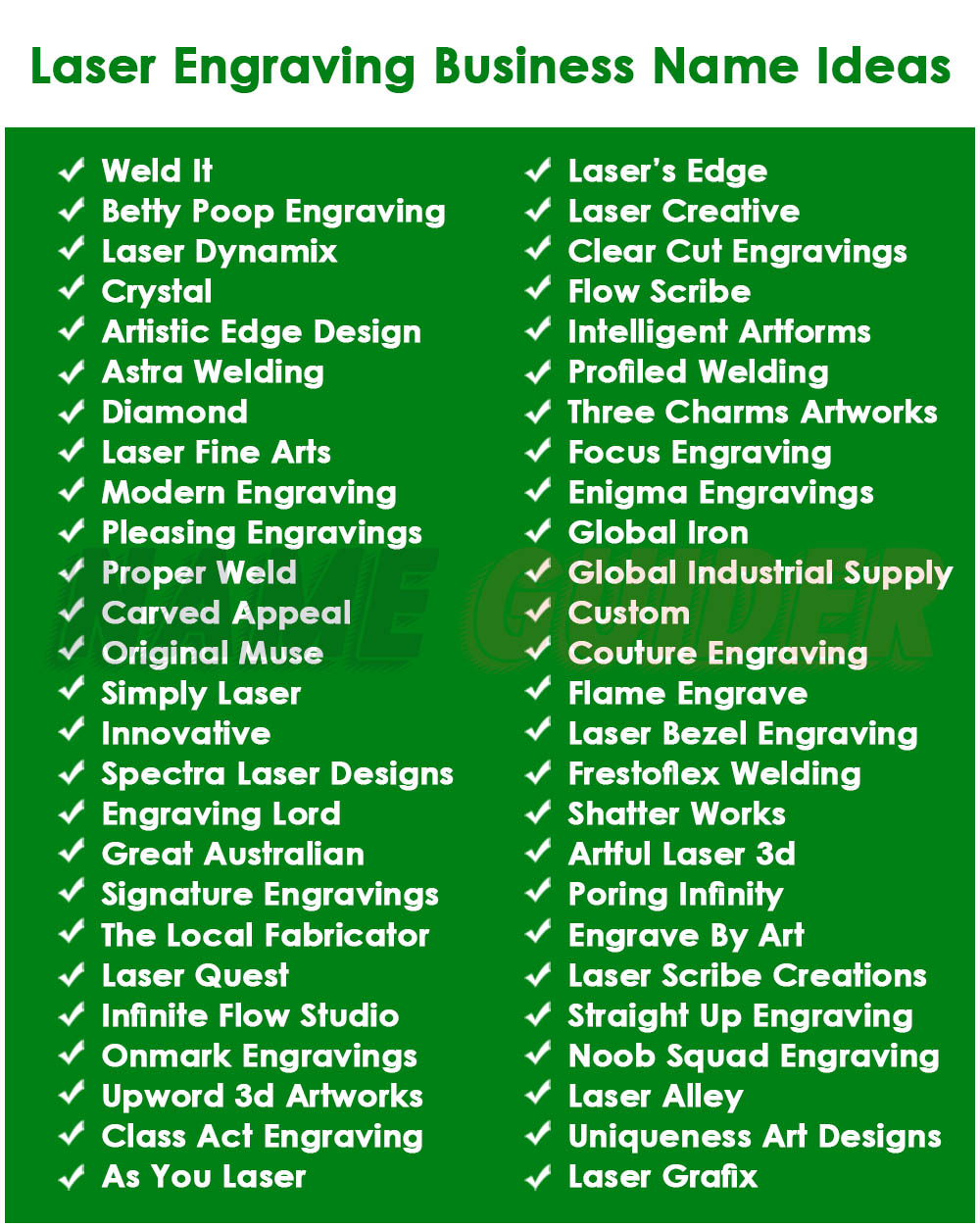 1100+ Laser Engraving Business Name Ideas (2023)