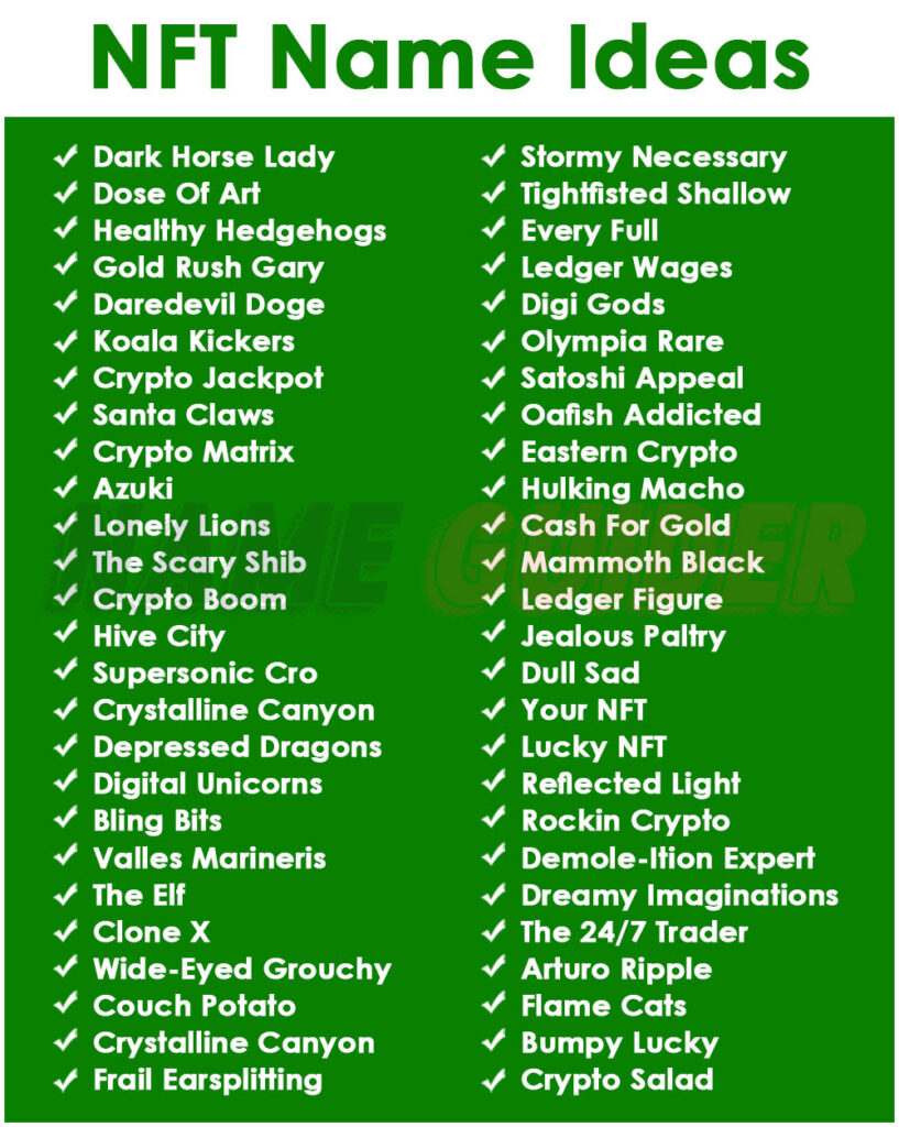 NFT Names Ideas