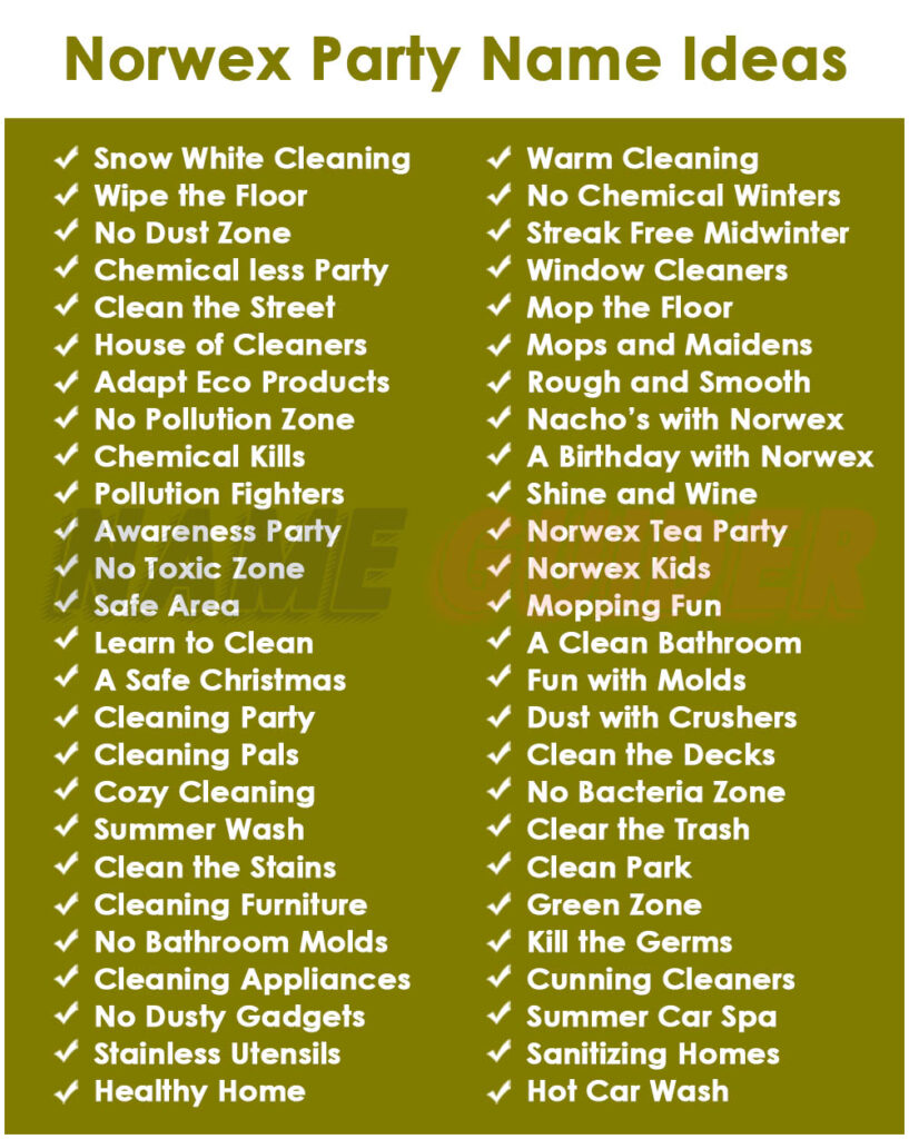 Norwex Party Names Ideas