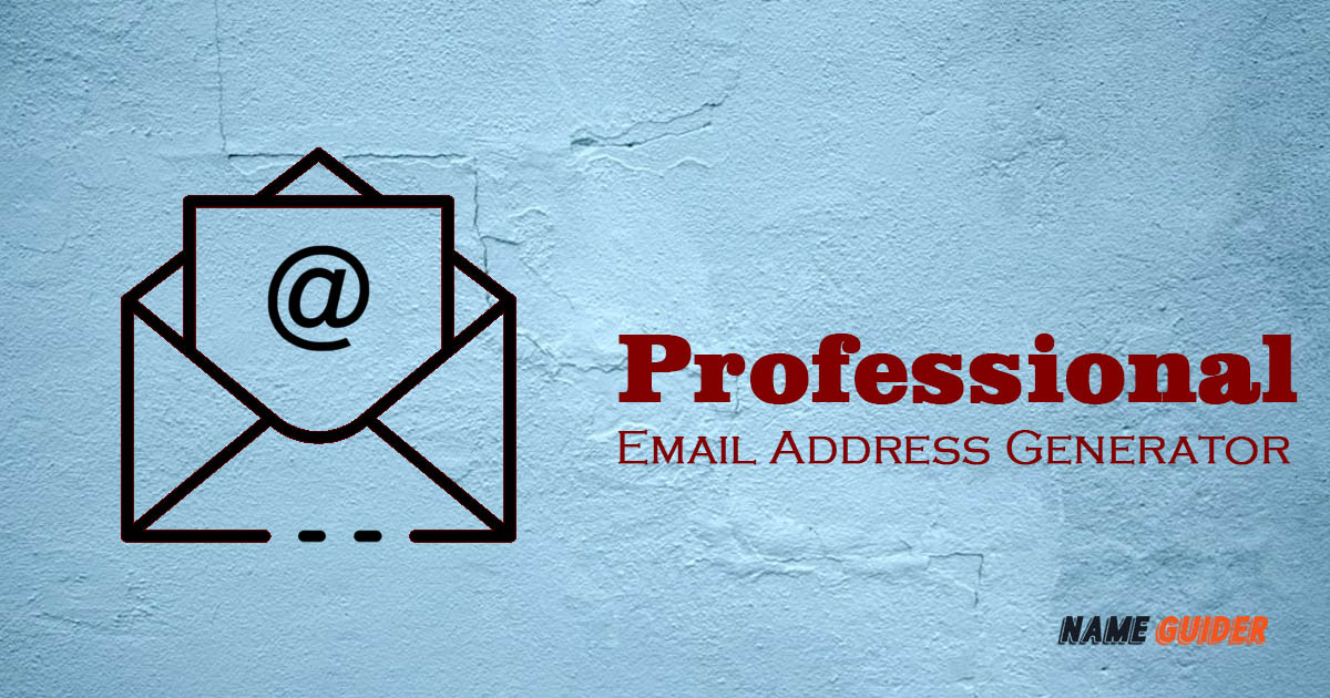 Professional Email Address Generator