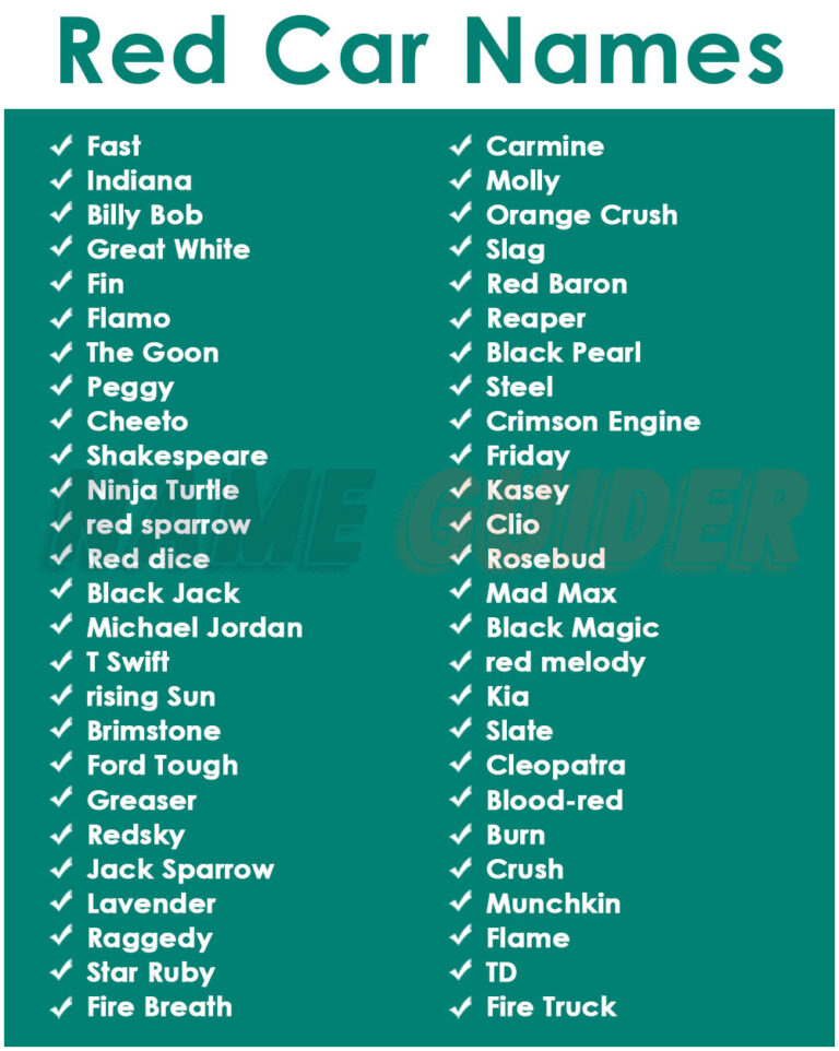 300+ Red Car Names Ideas (2023) Name Guider