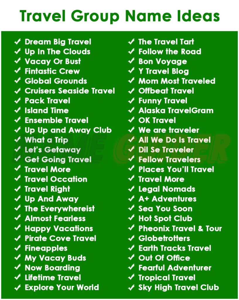 travel partner names