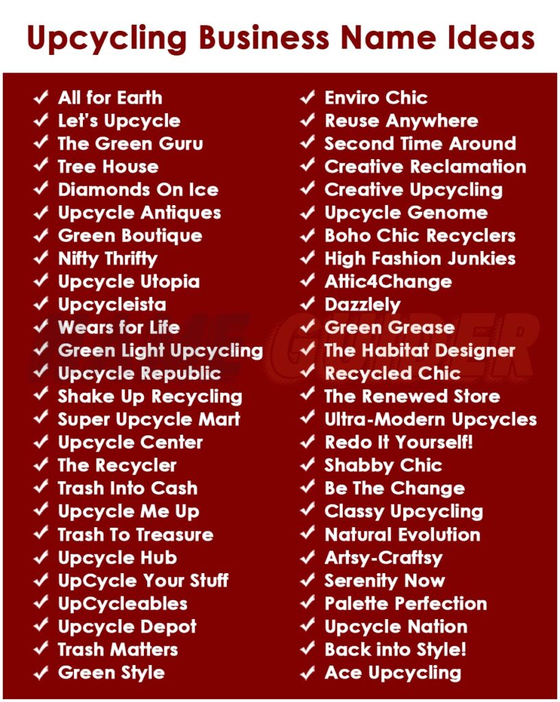 Upcycling Business Names Ideas