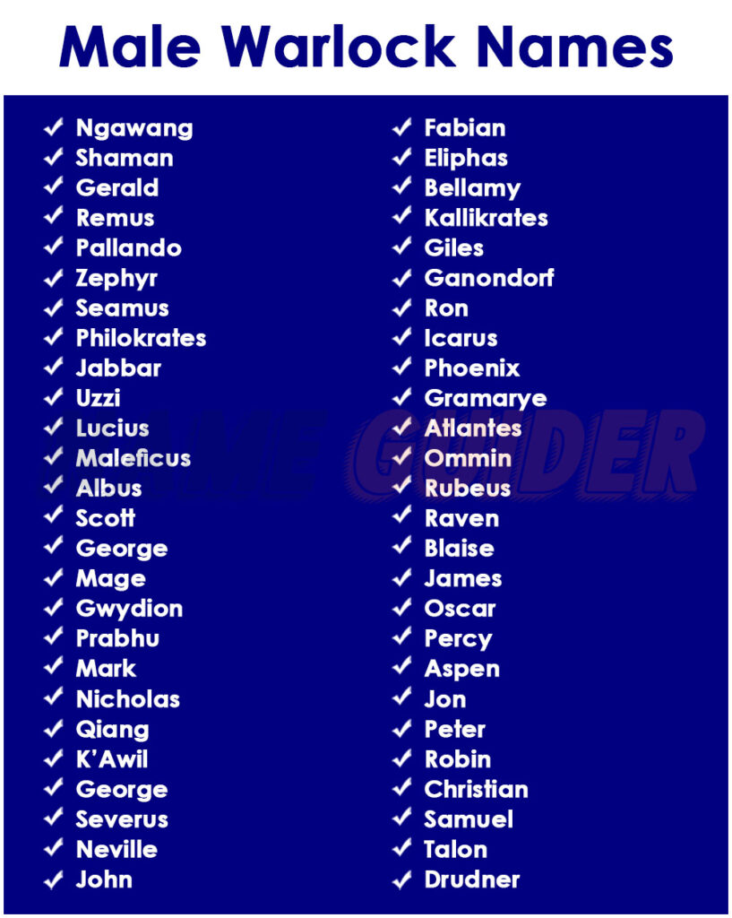 Male Warlock Names