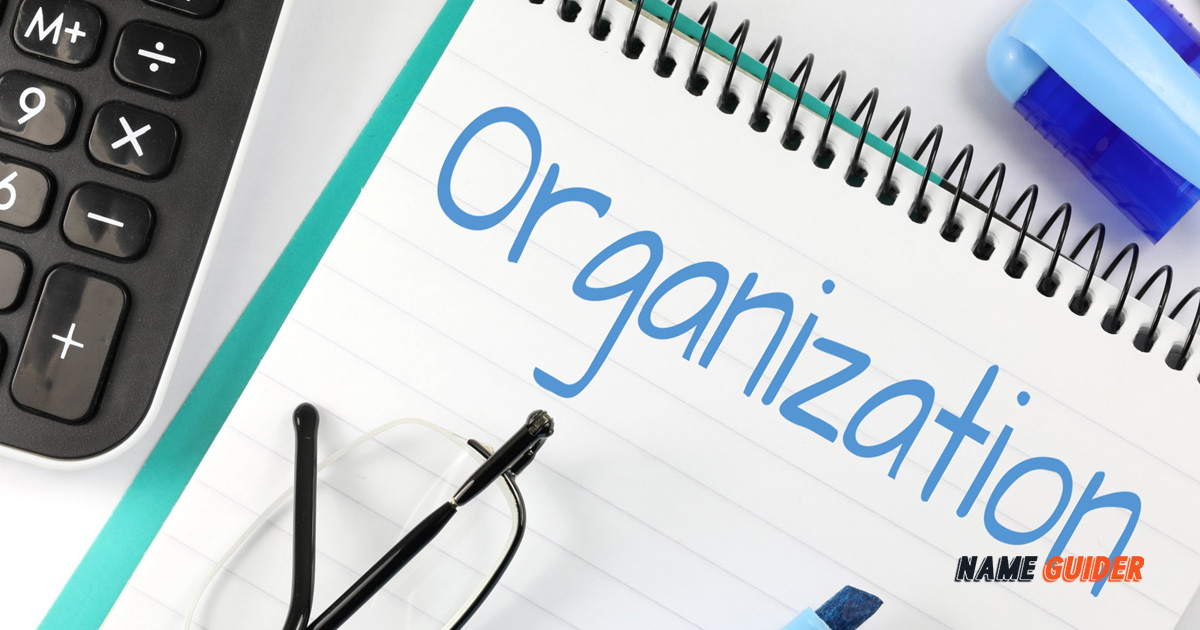 Organizing Company Name Ideas