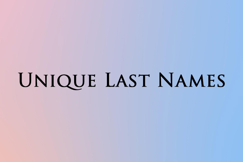 Unique Last Name