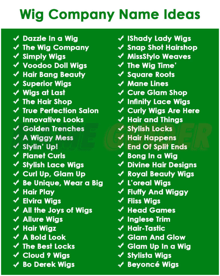 1225  Wig Company Name Ideas (2023) | Name Guider