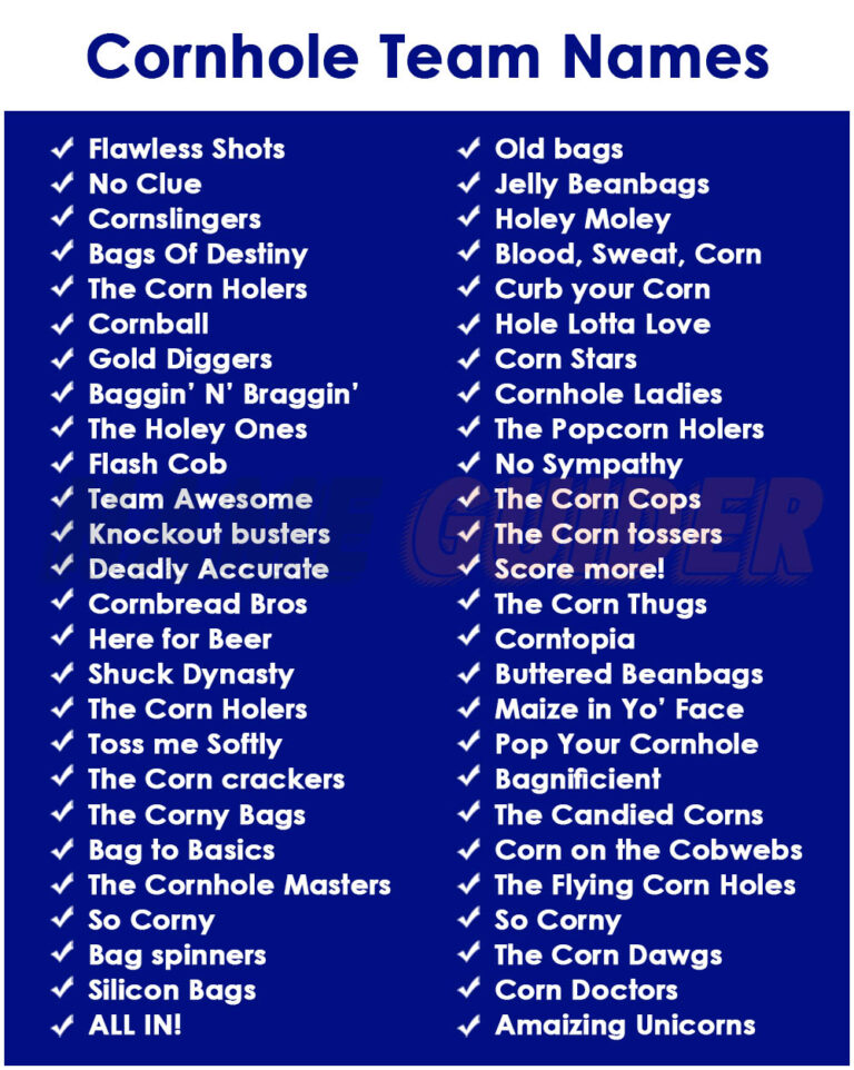 399+ Cornhole Team Names (2023) Name Guider