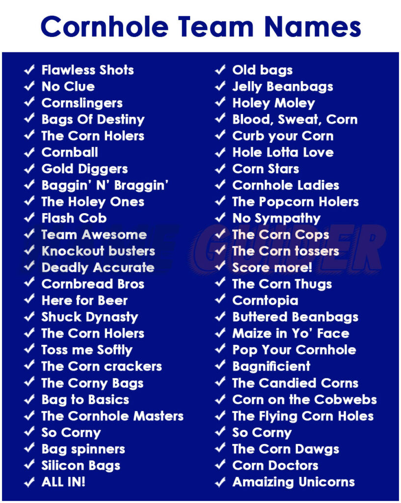 Cornhole Team Name Ideas