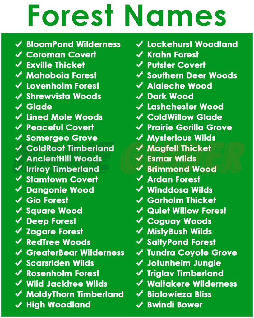 Forest Names Ideas