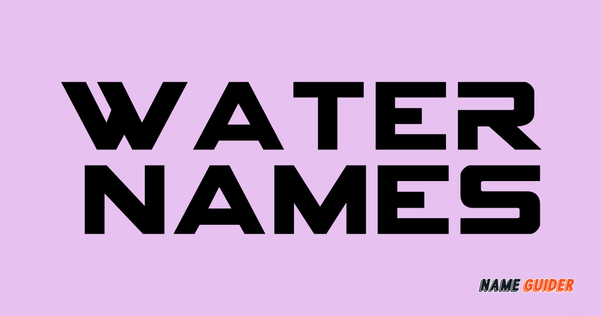 Water Names