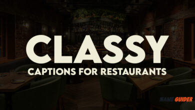 Short Classy Captions for Restaurants