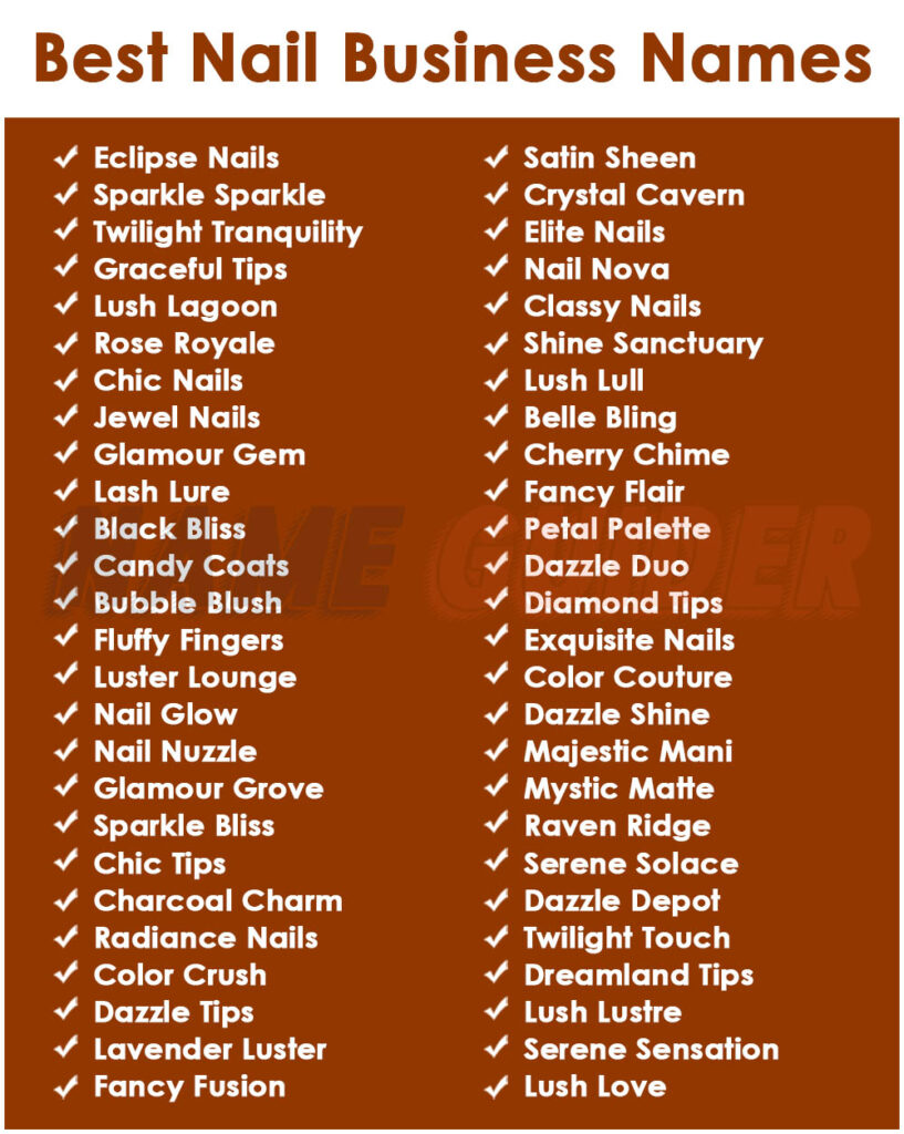 Best Nail Business Names