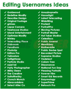 575 Editing Usernames Ideas and Suggestions | Name Guider