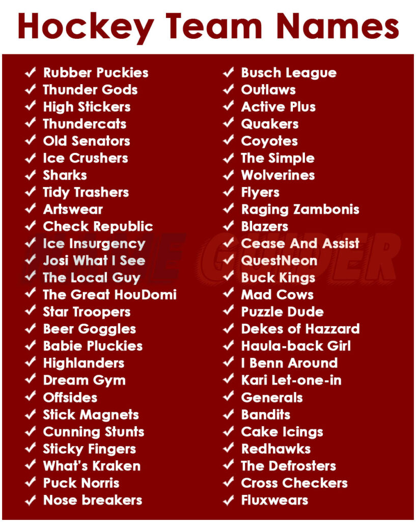 Hockey Team Names