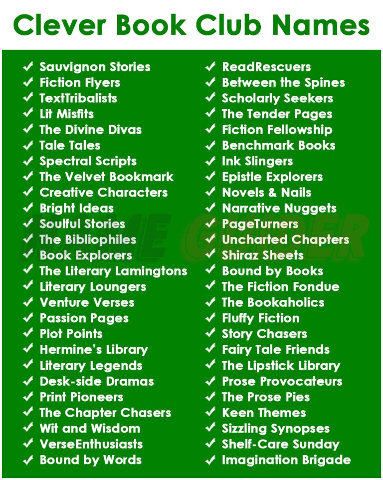1375 Book Club Names Ideas and Suggestions | Name Guider