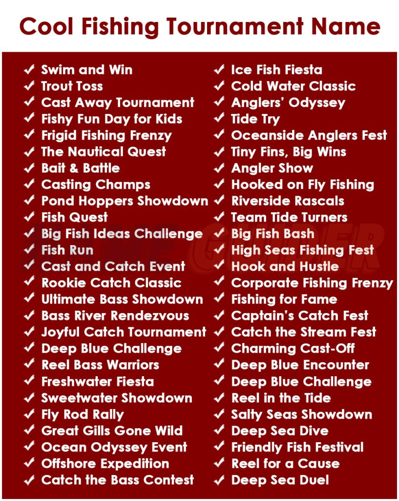 Cool Fishing Tournament Name