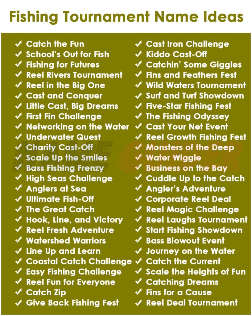 Fishing Tournament Name Ideas