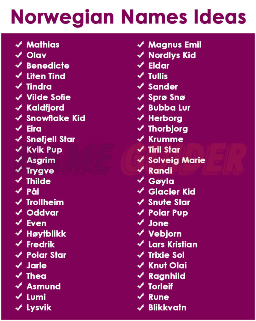 Norwegian Names Ideas