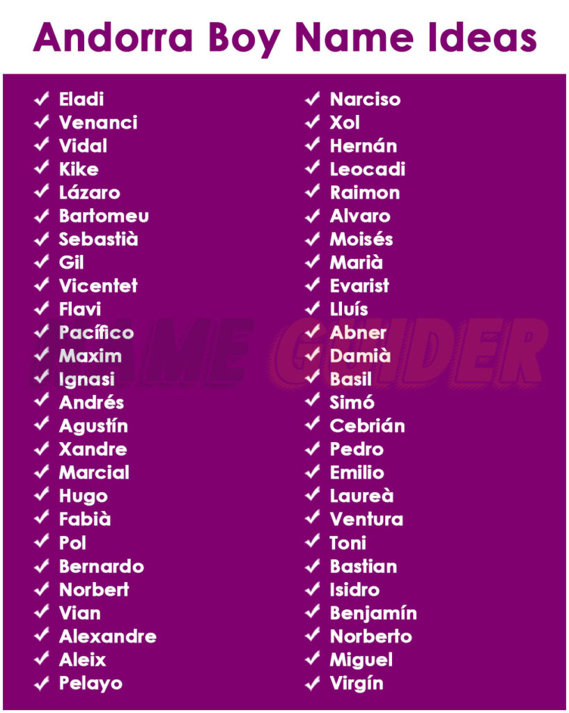 Andorra Boy Name Ideas