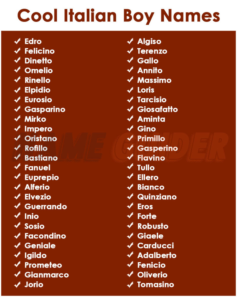 Cool Italian Boy Names