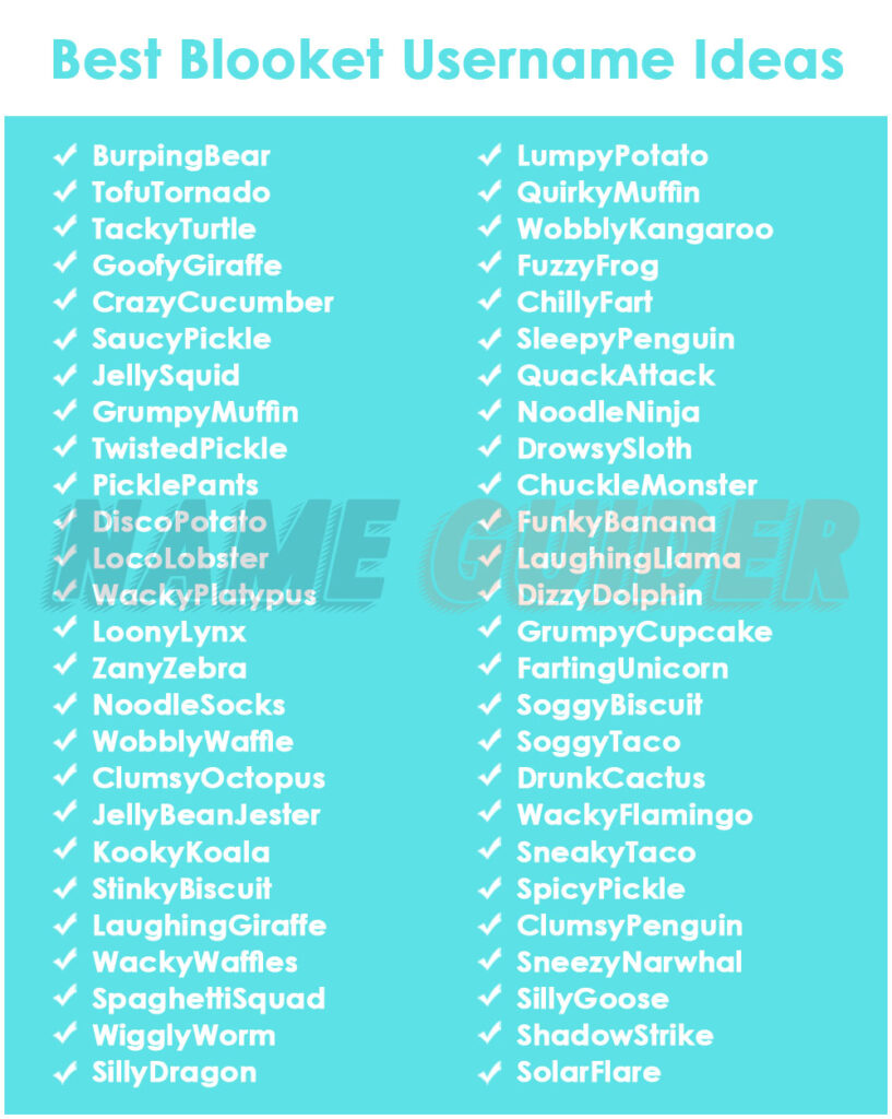 Best Blooket Username Ideas