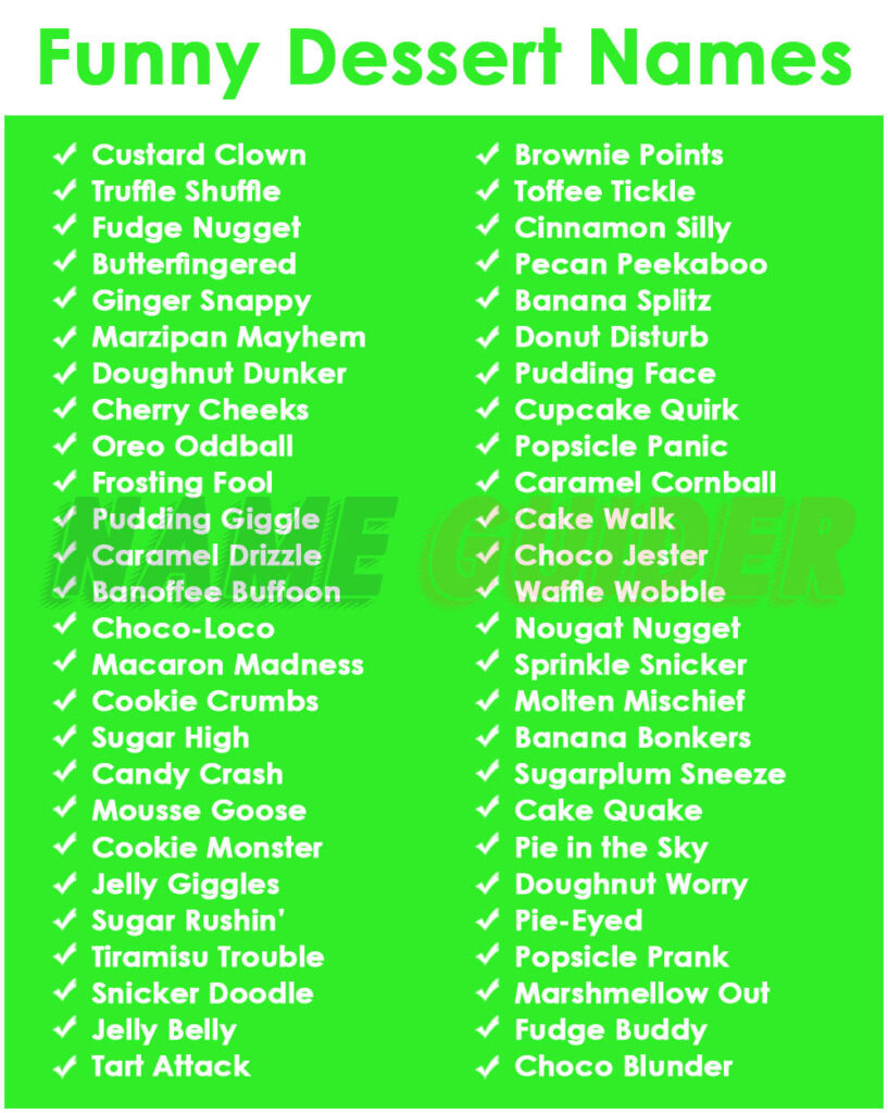 Funny Dessert Names