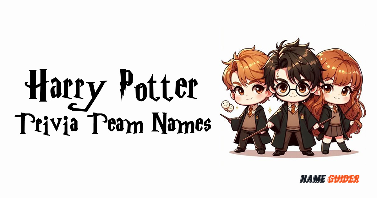 Harry Potter Trivia Team Names Ideas and Suggestions