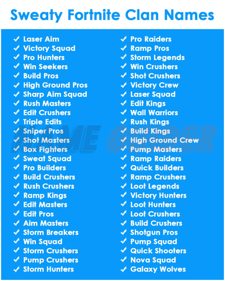 550 Fortnite Clan Name Ideas and Suggestions | Name Guider