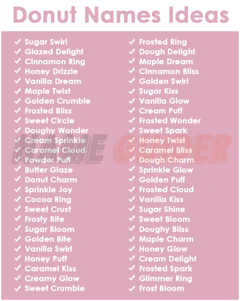 Donut Names Ideas