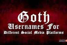 Goth Usernames For Different Social Media Platforms