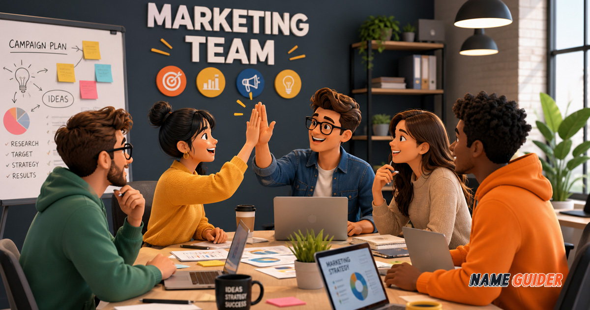 Marketing Team Names Ideas and Suggestions