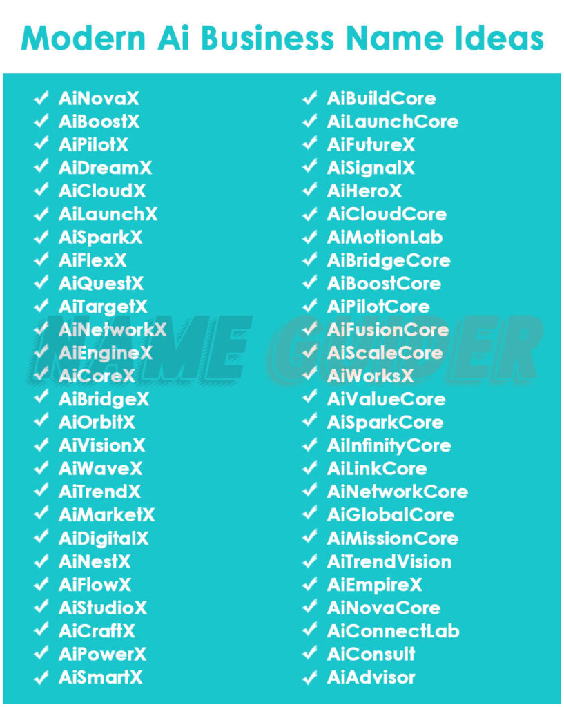 Modern Ai Business Names Ideas
