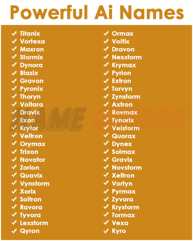 Powerful Ai Names