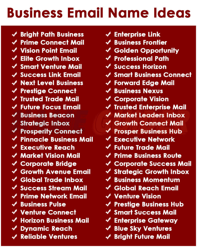 Common Email Names 225 Business Email Name Ideas | Name Guider