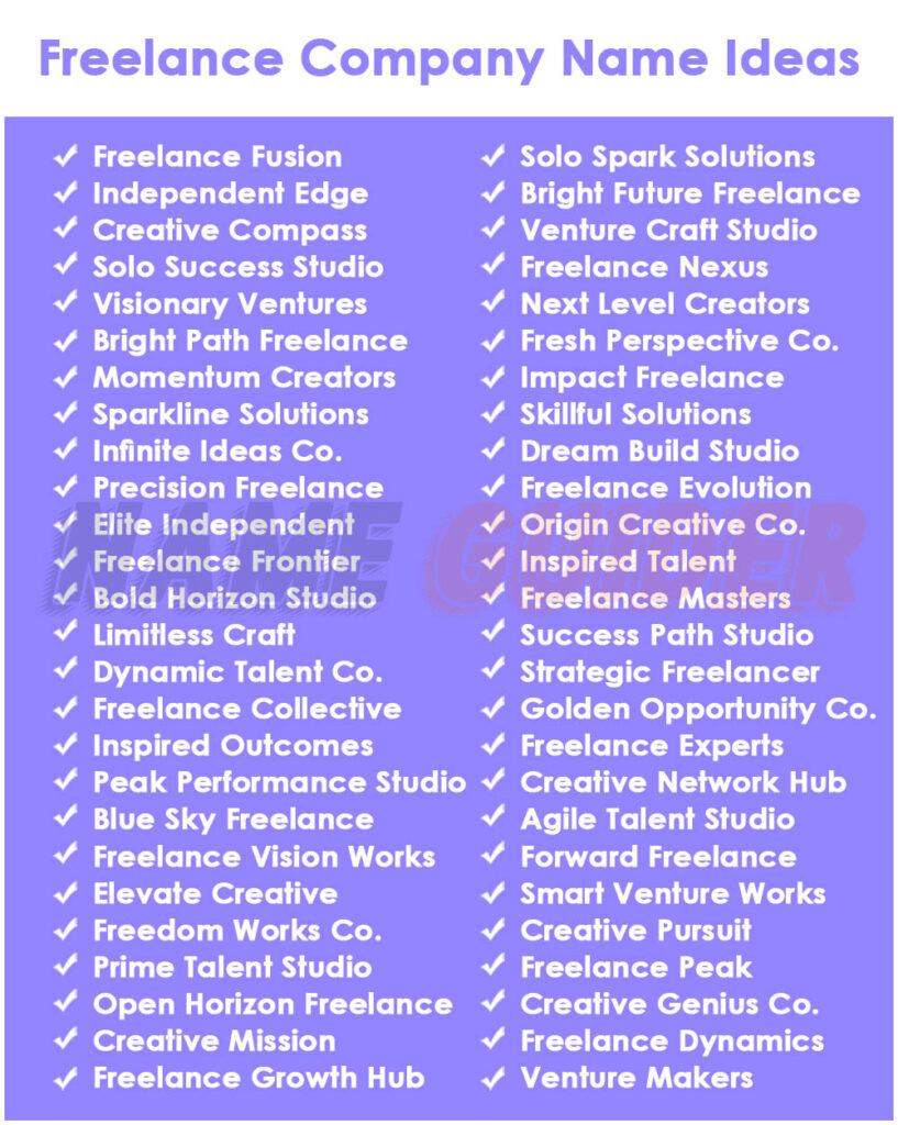 Freelance Company Name Idea