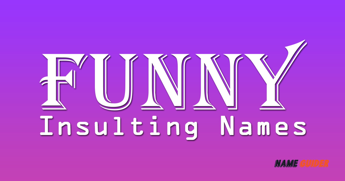 Funny Insulting Names