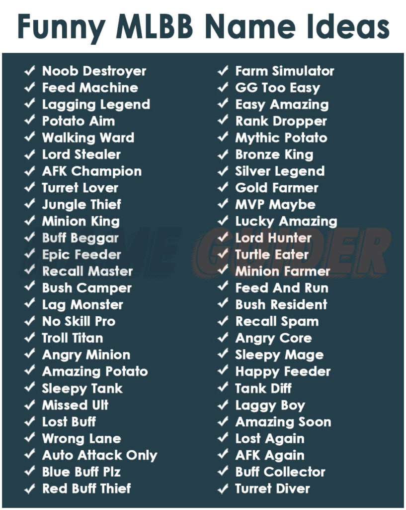 Funny MLBB Name Ideas
