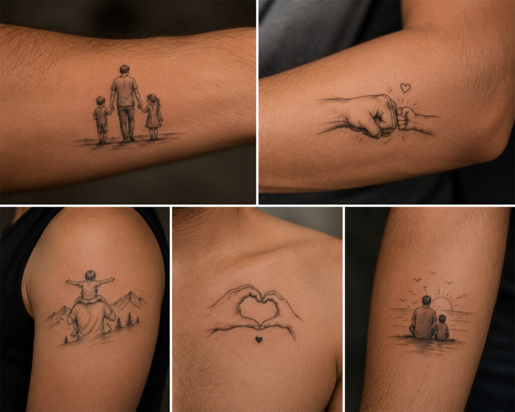 Kid Name Tattoos for Dads